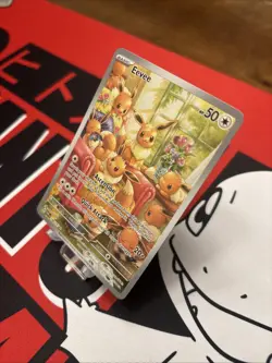 Pokemon Eevee TCG Holo Illustration Rare Card 188/167 S&V Twilight Masquerade - Image 3