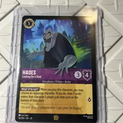 Disney Lorcana TCG Hades Looking for a Deal 56/204 Legendary Regular - NM - Image 1