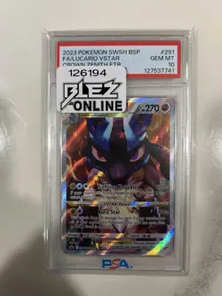 Pokemon Lucario VSTAR 2023 Crown Zenith Black Star Promo SWSH291 PSA 10 - Image 1