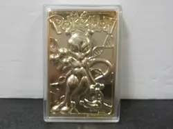 G831 Limited Edition 23K Gold Plated Burger King Pokemon Card Mewtwo - Image 2