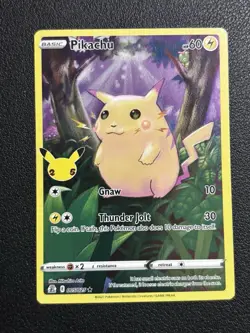 Pokemon TCG Card Pikachu 5/25 Celebrations 25th Anniversary Full Art Holo 3 - Image 1