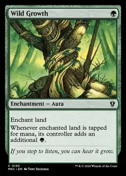MTG Commander MKM C Wild Growth #0195 PLAYSET 4X X4 - Image 1