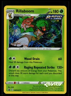 Rillaboom SWSH277 Holo Sword & Shield Promo Pokemon LP - Image 1