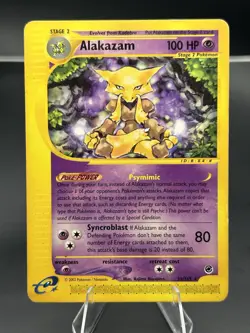Wizards of the Coast Pokemon TCG Alakazam Expedition 33/165 Holo Rare 2002 EN - Image 1