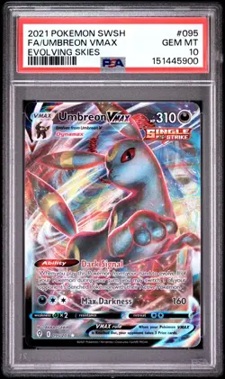 PSA 10 UMBREON VMAX 095/203 FULL ART EVOLVING SKIES POKEMON 🌑 - Image 1
