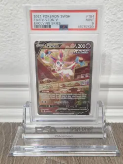 Pokemon 2021 Evolving Skies Sylveon V Alternate Full Art Holo 184/203 PSA 9 - Image 1