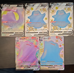 Pokemon Shining Fates Ditto V & VMAX Lot 5 050, SV118, 051, SV119 - Image 1