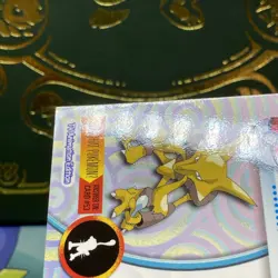 #65 Alakazam | Sun Ray Foil | Black Logo | 1999 Topps Pokemon TV | LP + - Image 3