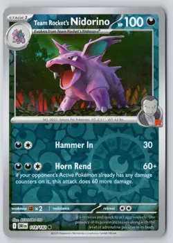 Team Rocket's Nidorino 118/182 Common Destined Rivals Reverse Holo Near Mint - Image 1