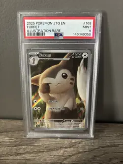 Furret 168/159 PSA 9 Mint 2025 Pokemon Journey Together Illustration Rare - Image 1