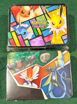 Pokemon TCG Charizard Fall 2020 & Eevee Treasure Chest Lunchbox Tin Lot (2) READ - Image 2