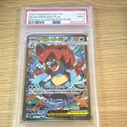 Pokemon Mega Feraligatr ex Special Illustration Rare PSA 9 274/217 ASC Eng - Image 1