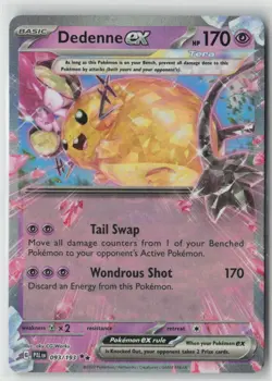 Dedenne ex 093/193 Double Rare Paldea Evolved Pokemon Lightly Played - Image 1