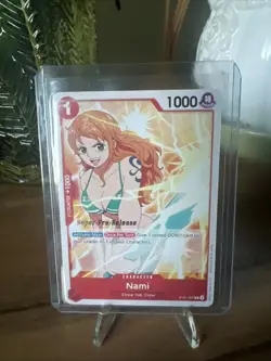 2022 One Piece Super Pre-Release Nami Gold Stamp ST01-007 English 1st Set NM-MT - Image 1