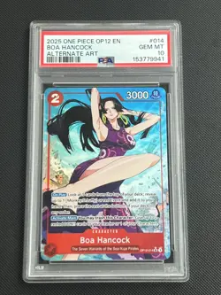 2025 One Piece English OP12-014 Boa Hacock Alternate Art Super Rare PSA 10 - Image 1