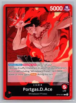 Portgas.D.Ace (001) OP16-001 Leader The Time of Battle One Piece Near Mint - Image 1