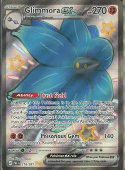 Pokemon TCG - Glimmora ex Shiny Ultra Rare SV: Paldean Fates 218/091 NM - Image 1