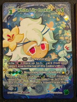 ENGLISH SUR White Lily Cookie Bs5-055 Alt Art UR Cookie Run Braverse TCG Card - Image 1