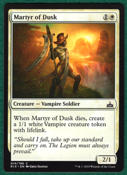 Martyr of Dusk - Rivals of Ixalan (RIX) #14 - Magic: The Gathering MTG Card - Image 1