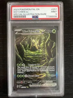 Wo-Chien ex 257/193 Paldea Evolved Pokemon Card Special Illustrated Rare PSA 9 - Image 1