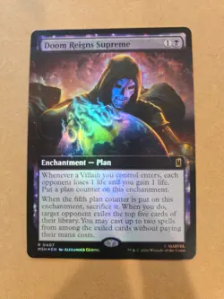 Doom Reigns Supreme - Extended Art Foil - Marvel Super Heroes - Mtg - Card #0407 - Image 1