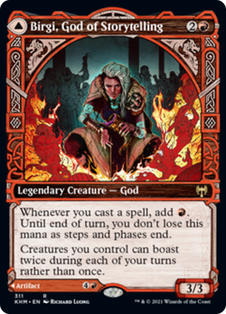Birgi, God of Storytelling / Harnfel, Horn of Bounty (Showcase) Kaldheim HP - Image 1