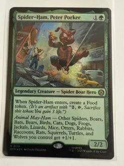 MTG Spider-Ham, Peter Porker 0114 Foil Marvel's Spider-Man NM SPM - Image 1