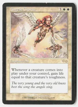 Angelic Chorus 3 Rare Urza's Saga Magic: The Gathering Moderately Played - Image 1