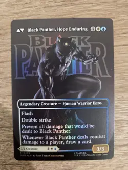 MTG Marvel Super Heroes KING T'CHALLA Borderless Foil Mythic #373 - Image 2