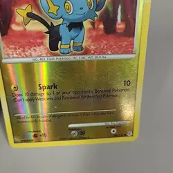Pokemon TCG Shinx Reverse Holo 98/130 DP 2007 Diamond & Pearl Scratched - Image 4