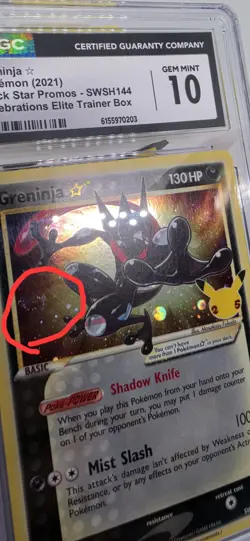 Greninja Gold Star SWSH144 Celebrations ETB Black Star Promo CGC 10 SWIRL - Image 2
