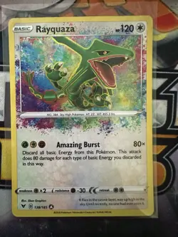Rayquaza 138/185 Vivid Voltage Pokemon TCG Holo Amazing Rare NM - Image 1