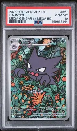PSA 10 Haunter 027 MEP Black Star Promo Mega Gengar EX Mega Battle Deck POKEMON - Image 1