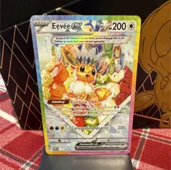 Pokemon Eevee ex SV Promo 173 Holo English HP 200 aky CG Works - Image 1