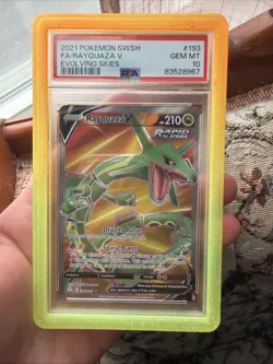 Pokemon Rayquaza V Evolving Skies Full Art #193 PSA 10 Gem Mint - Image 1