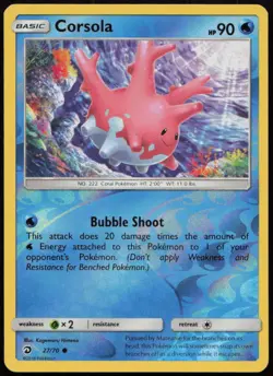 Corsola 27/70 LP Dragon Majesty Common Reverse Holo Pokemon - Image 1