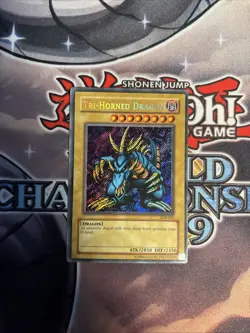 Tri-Horned Dragon LOB-000 Unlimited SECRET RARE Yu-Gi-Oh VLP (WNU) - Image 1