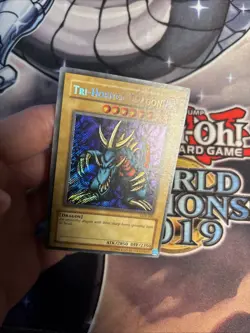 Tri-Horned Dragon LOB-000 Unlimited SECRET RARE Yu-Gi-Oh VLP (WNU) - Image 2