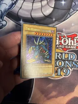 Tri-Horned Dragon LOB-000 Unlimited SECRET RARE Yu-Gi-Oh VLP (WNU) - Image 4
