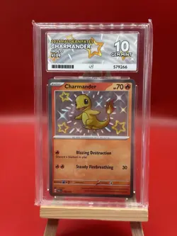 Pokemon TCG Charmander 109/091 Paldean Fates Shiny Holo ACE 10 Gem Mint - Image 1