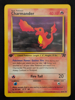 1st Edition Charmander 50/82 Team Rocket Pokemon Card WOTC TCG 2000 - Image 1