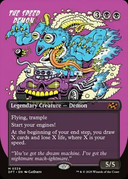 MTG The Speed Demon - Foil - Borderless, NM-Mint, English Aetherdrift - Image 1