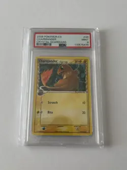 Pokemon Charmander EX Crystal Guardians 49/100 Regular PSA 9 TCG Card 2006 - Image 1