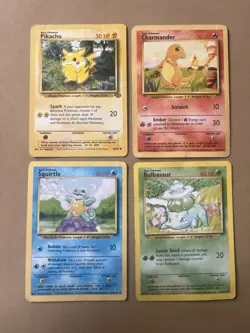 Pokemon TCG 4 Original Starter Bundle Pikachu Charmander Squirtle Bulbasaur - Image 1