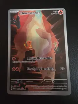 Pokemon TCG Charmander 168/165 S&V 151 Illustration Rare - Image 1
