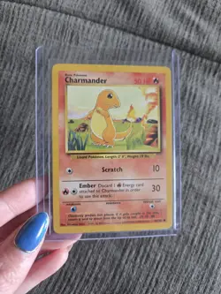 Vintage 1999 Charmander TCG Pokemon Card Ungraded In Sleeve Great Condition Rare - Image 1