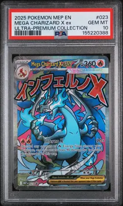 PSA 10 Charizard X Ex 023 Black Star Promo Mega Evolution UPC 2025 English - Image 1