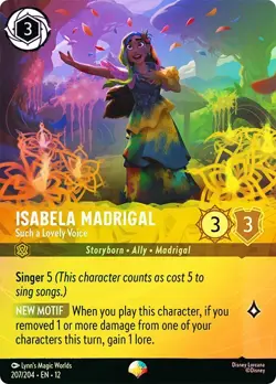 Cold Foil Epic ISABELA MADRIGAL SUCH A LOVELY VOICE 1x Rare Disney Lorcana NM - Image 1