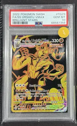 Pokemon TCG - Single Strike Urshifu VMAX - Brilliant Stars - TG29/TG30 - PSA 10 - Image 1