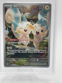 2023 POKEMON SVI EN-SCARLET & VIOLET ILLUSTRATION RARE #208 PACHIRISU PSA 10 - Image 2
